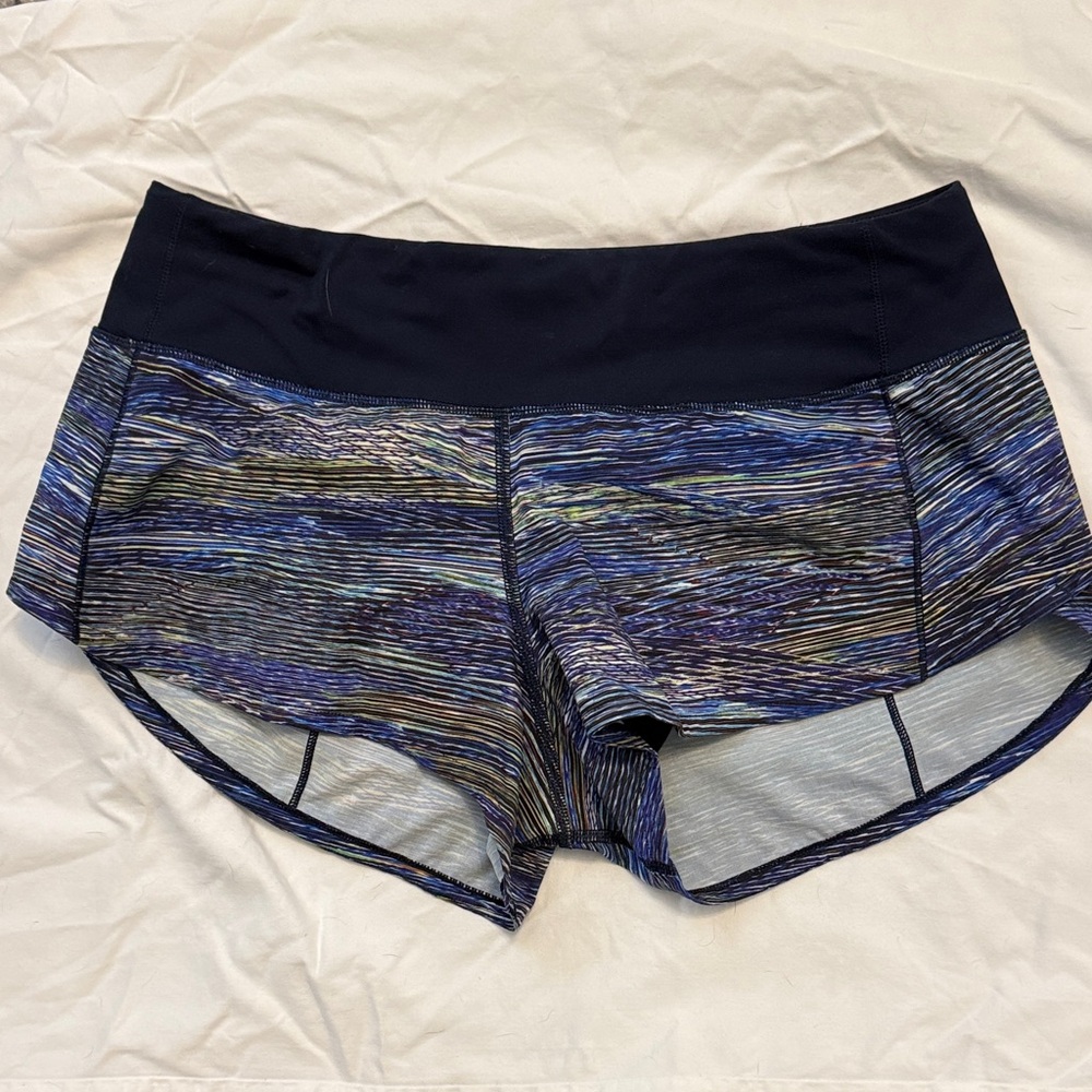 Lululemon Athletica Blue and Black Athletic Shorts